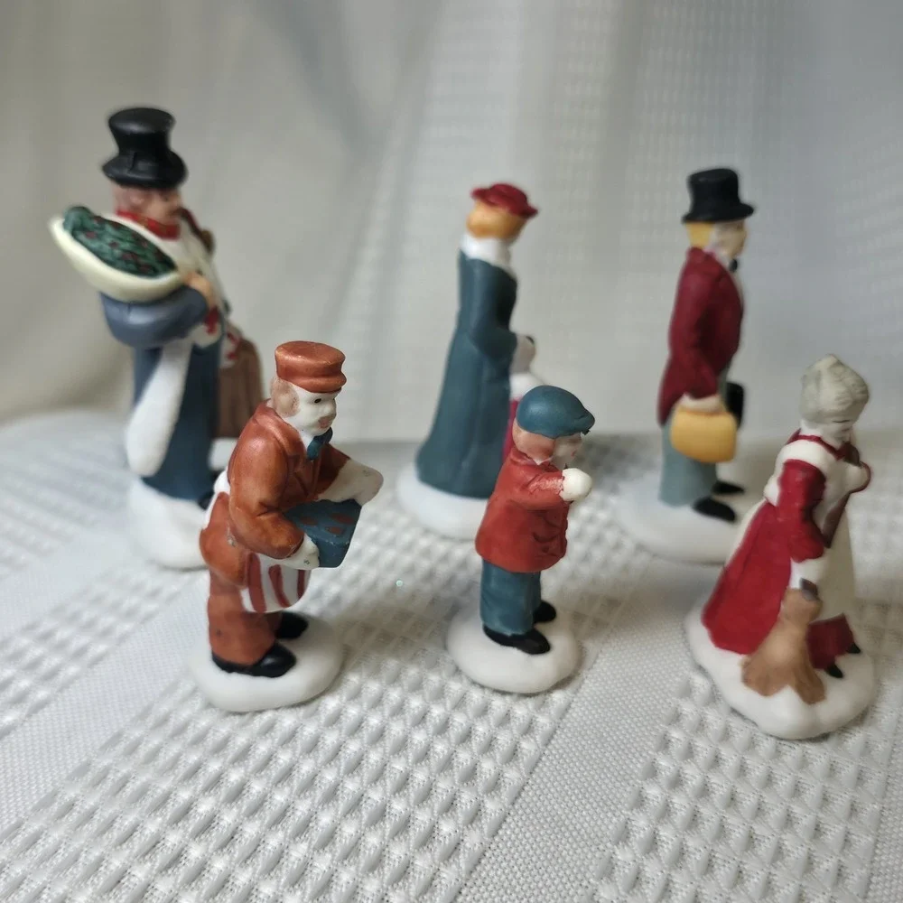 Lemax Christmas Village Vintage Hand Painted Lot‎ Of 6 People Figurines